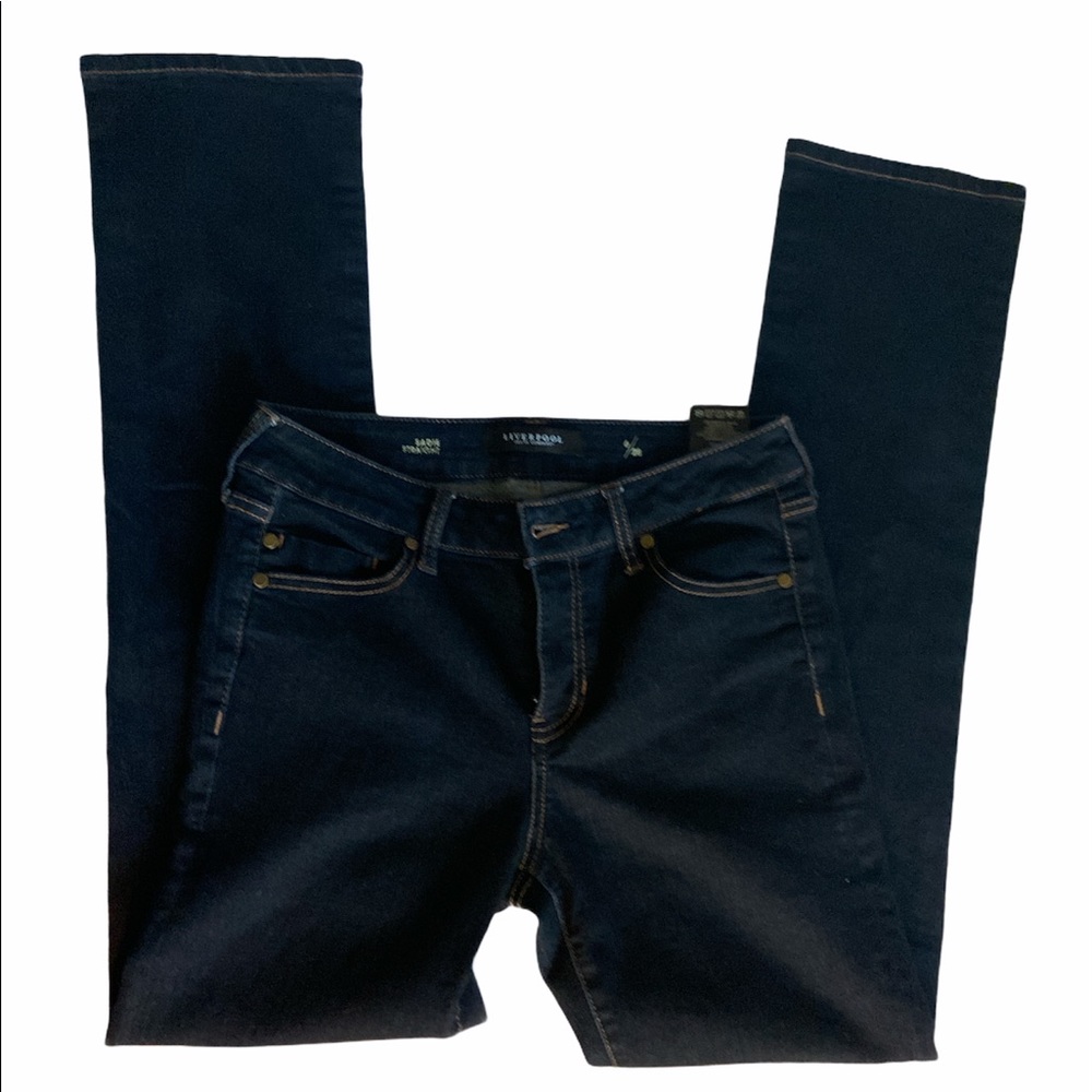 Liverpool Sadie Straight leg dark wash jeans sz 6